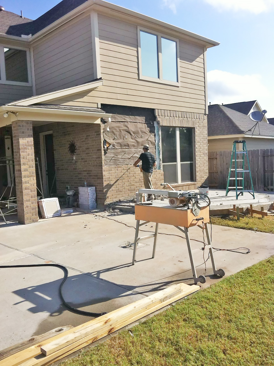 Before Photo of Room Addition Patio Cover Sugar Land