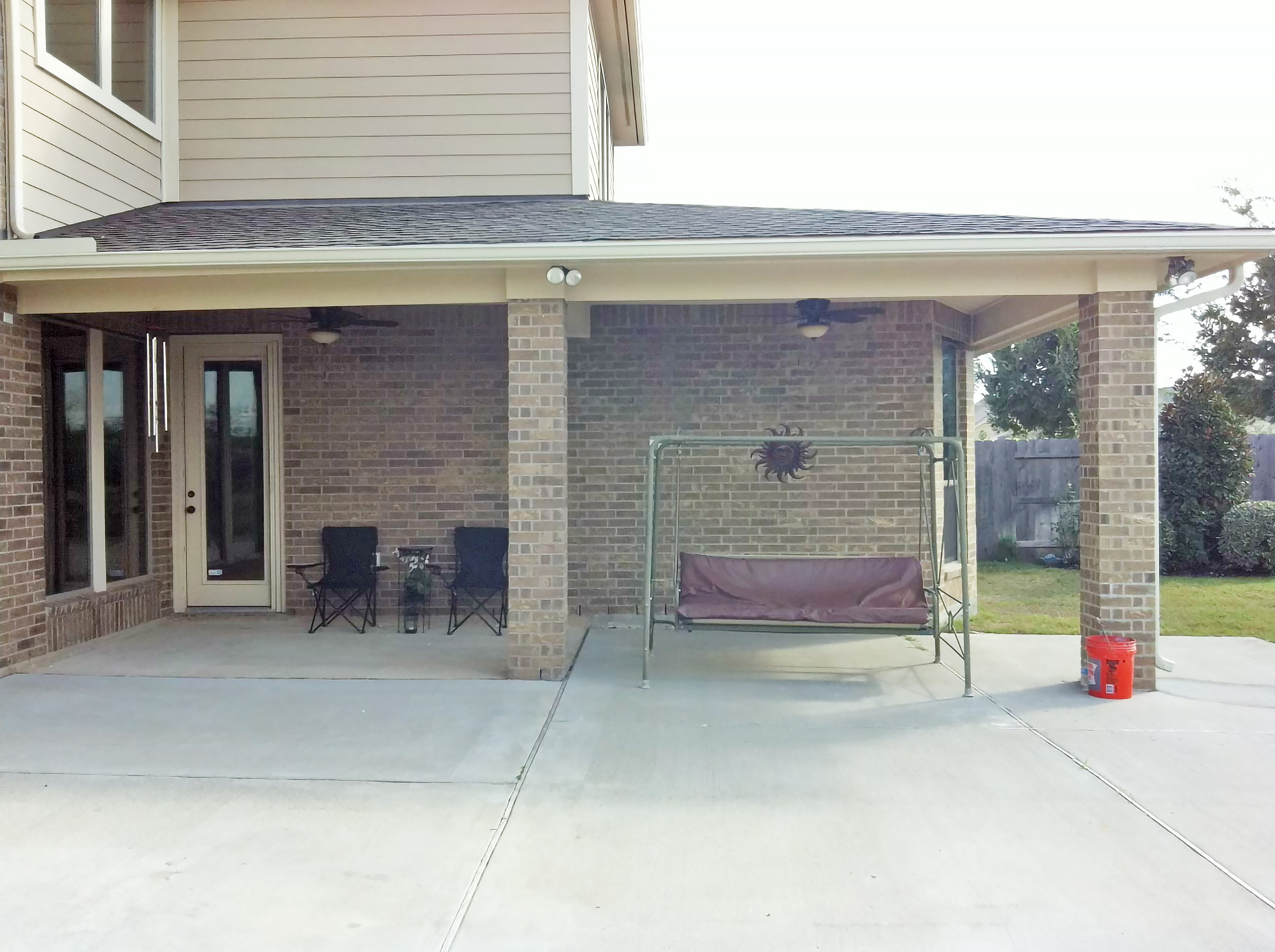 Before Photo of Room Addition Patio Cover Sugar Land